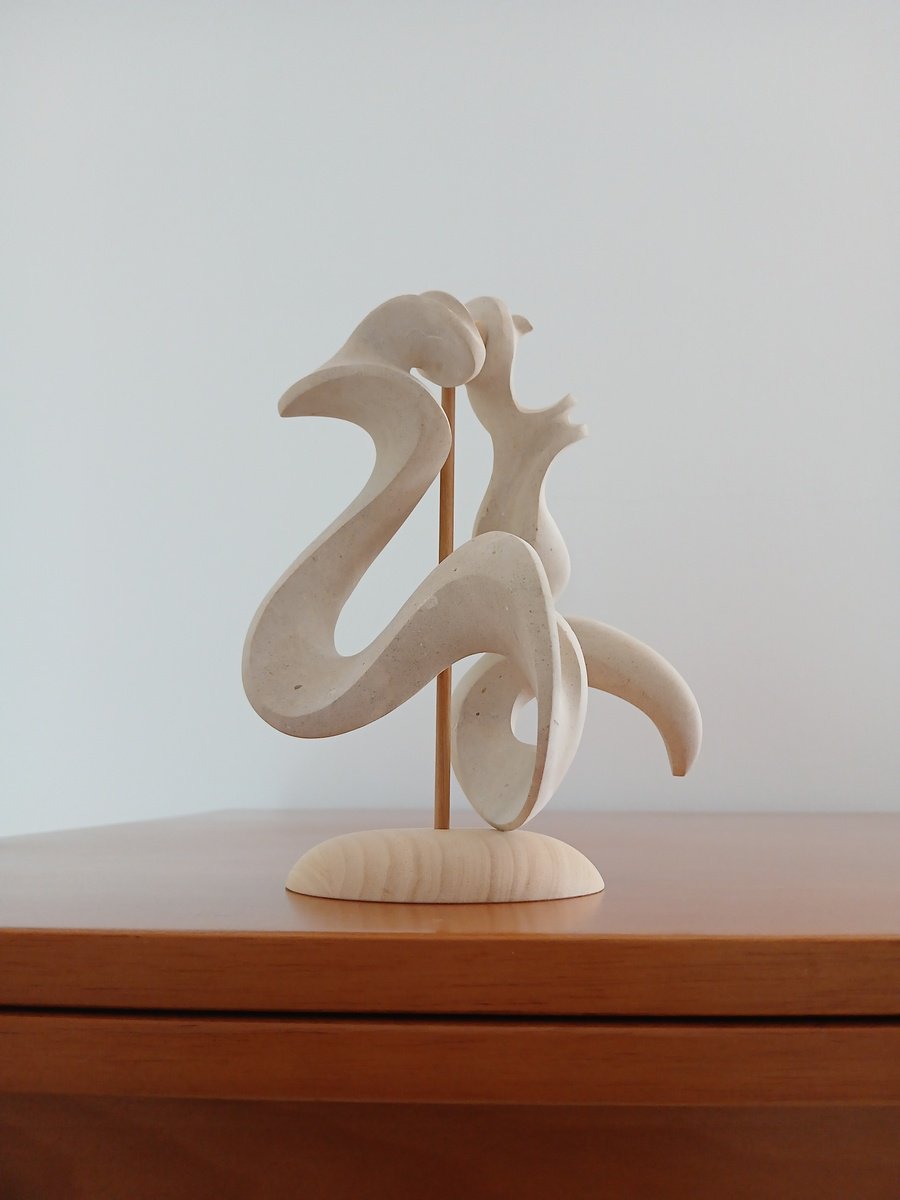 Abstract Stone Sculpture By Massimiliano Capraro, 7 X 9", Rabindranath, Original Artwork