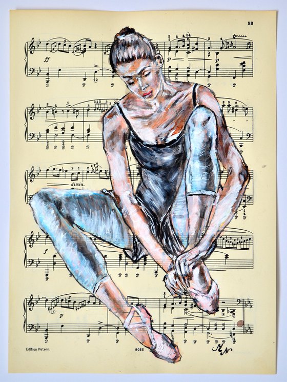 Ballerina XXVI - Vintage Music Page, GIFT idea