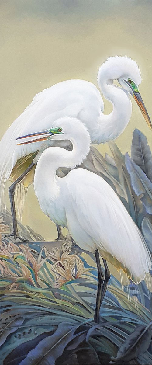 Egrets by Tatiana Rezvaya