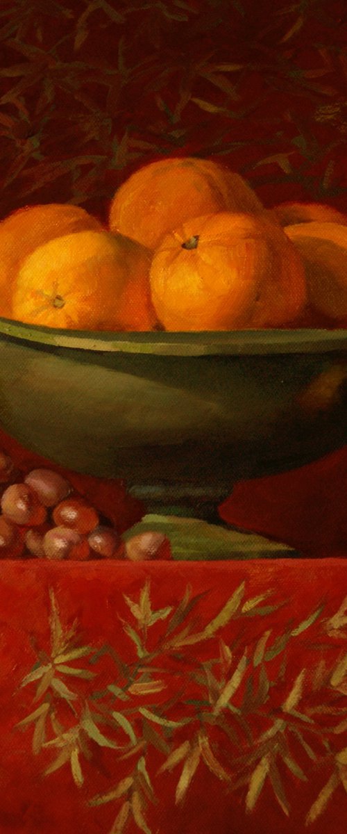 Bowl with Orange by Ling Strube