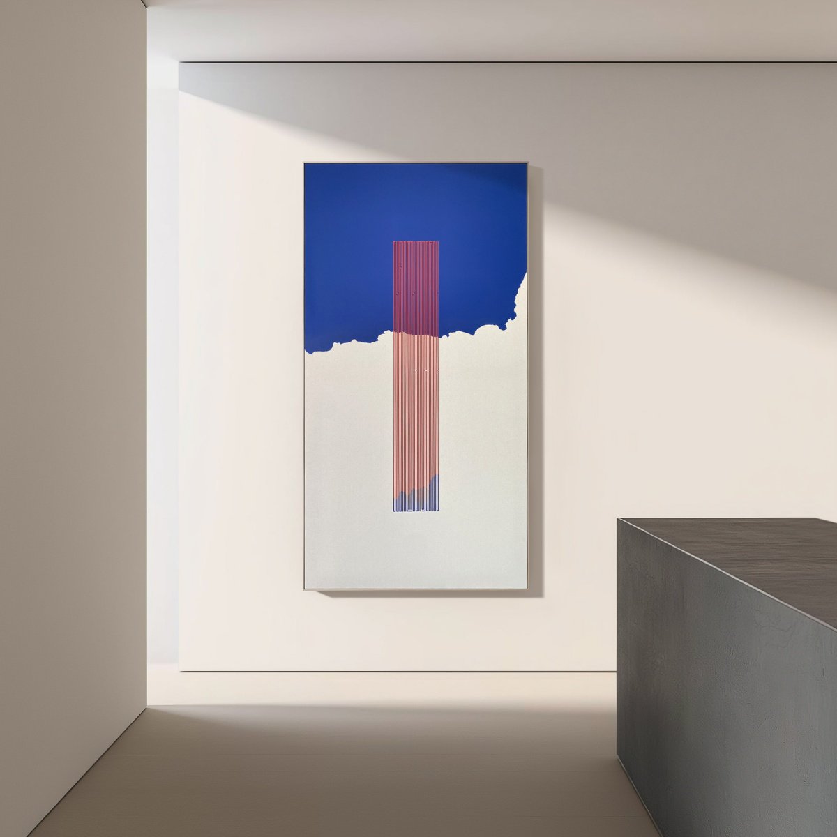 Abstract Acrylic Painting By Andrey Pavli, 35 X 63, Particle Of Color, Original Artwork