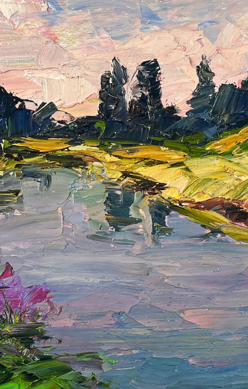 Lilacs Grow by the River by Boris Serdyuk