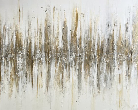 White and Gold Abstract Light