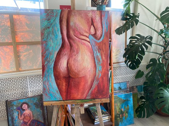 Nude Woman Painting, Modern Art