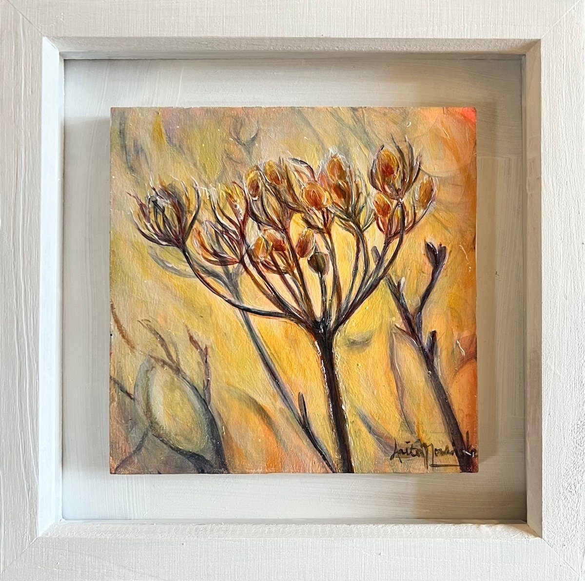 Winter Glow- Seedheads By Anita Nowinska, 8 X 8, Artwork For Sale On Artfinder