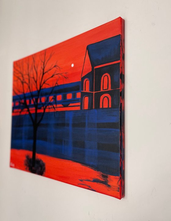 The sound of a train