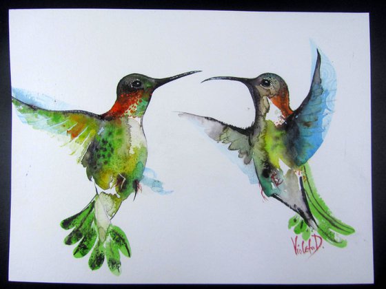 Kissing Hummingbirds 2