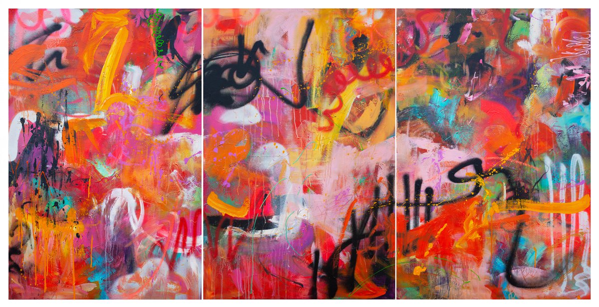 Intense living (triptych, 3 pieces) by Carolina Alotus