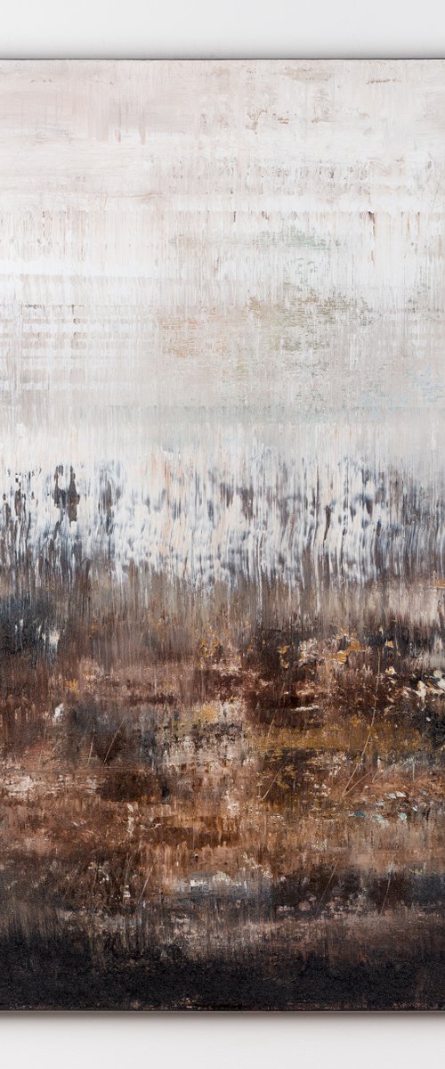 Brown abstract painting WL493 by Radek Smach