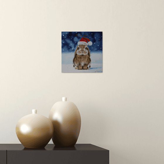 Christmas Bunny Painting