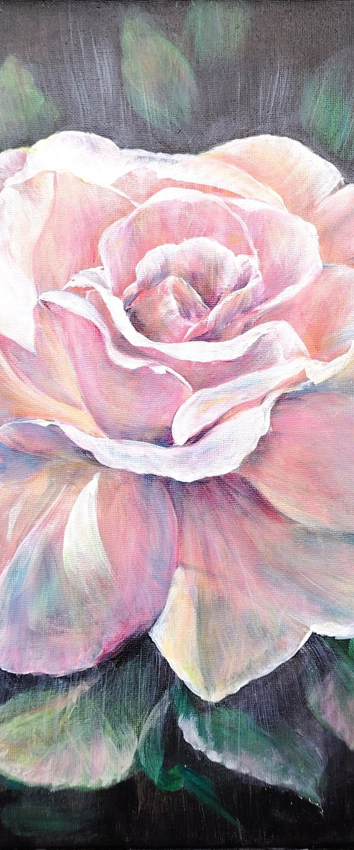 Author's painting "The Rose’s Whisper" . by Elena Pertceva