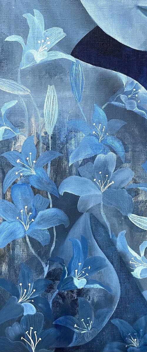 Blue lilies by Olga Sennikova