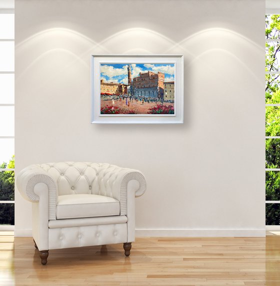 Siena Piazza del Campo Oil Painting