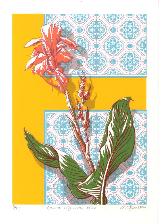 Canna Lily with Tiles