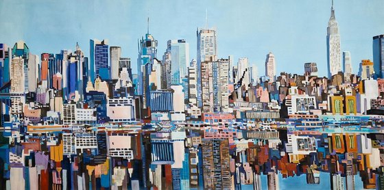 Urban Skyline Reflection New York
