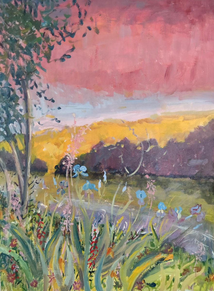 Impressionist landscape painting 