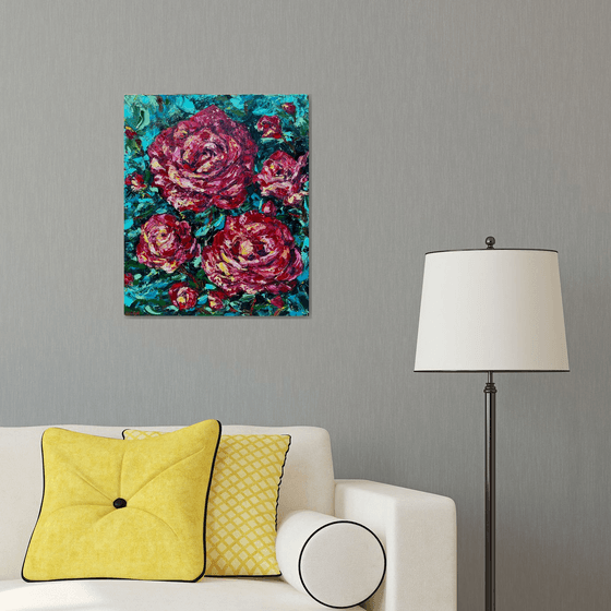 Roses - Abstract Red, 50*60 cm