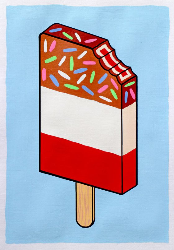 Fab Lolly - Pop Art Painting On A4 Paper (Unframed)