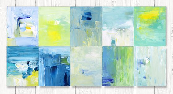 Dreams Of Serenity Collection 2 - 10 Parts - Abstract Paintings by Kathy Morton Stanion