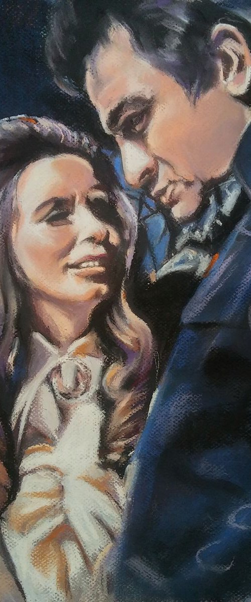 Johnny Cash and June Carter by Magdalena Palega