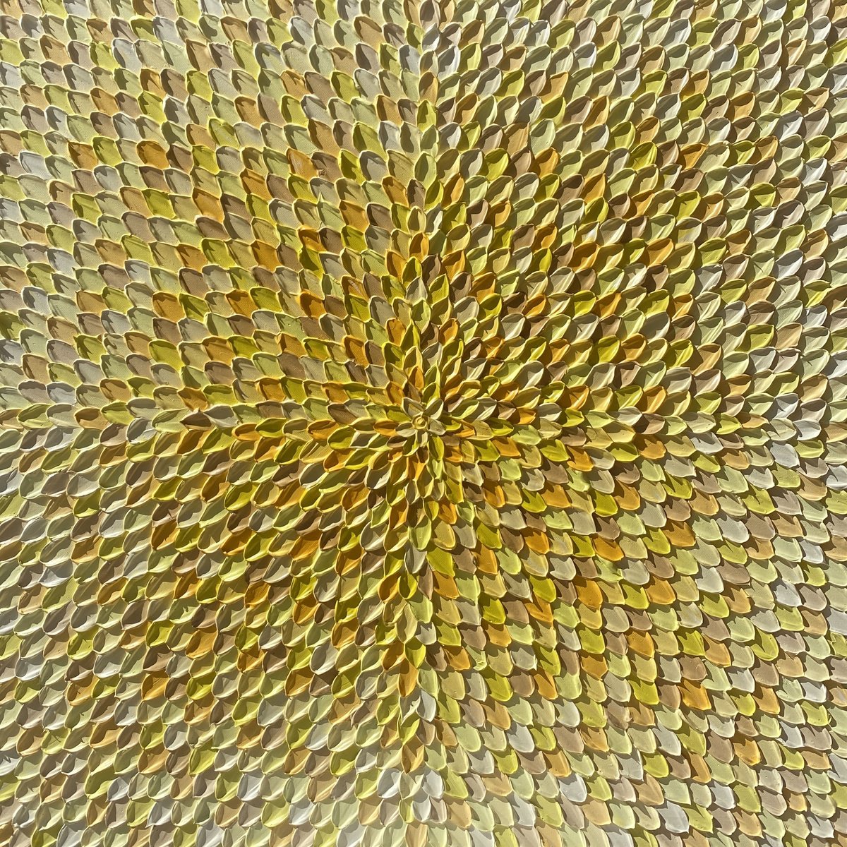 Geometric Abstract Acrylic Painting By Guzaliya Xavier, 26 X 26, Radiant, Original Artwork