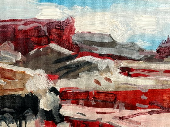 Snow on Red Cliffs