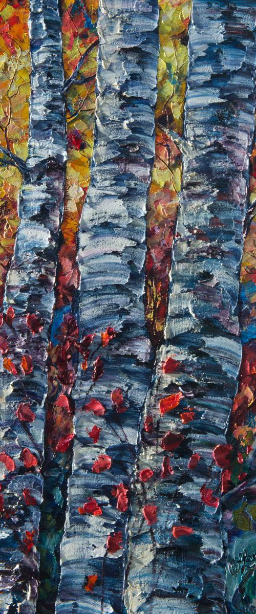 Jaime's Aspen Grove 2 by Lena Owens at OLena Art