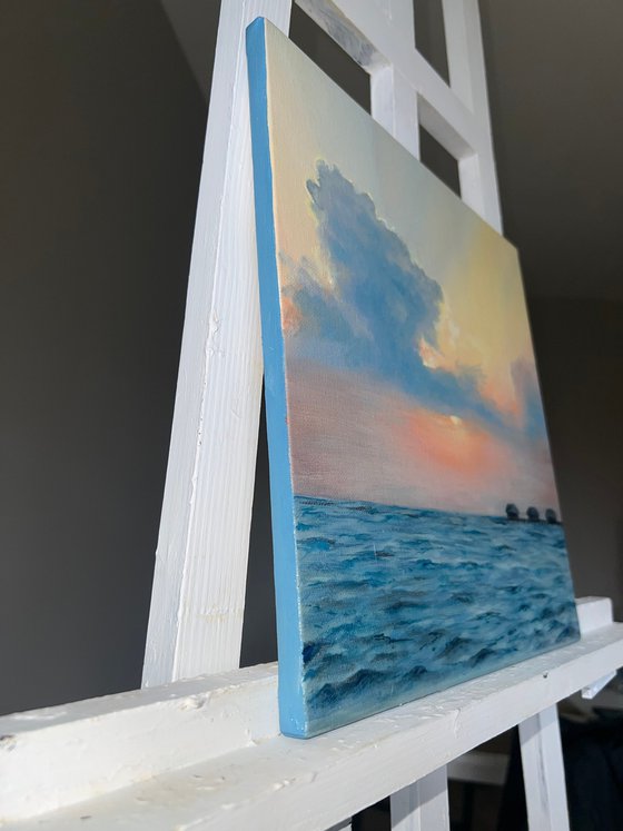 Hawaiian sunset hand-painted Oil Painting