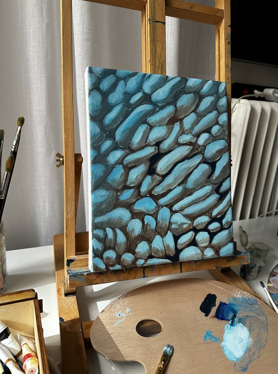 Blue river stones