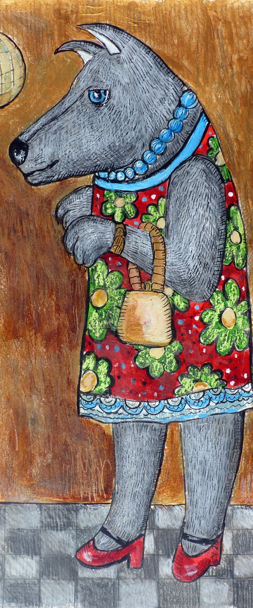 Dog at the party#2 by Elizabeth Vlasova
