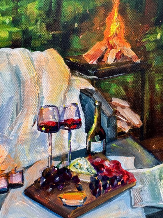 Cozy Evening by the Fire