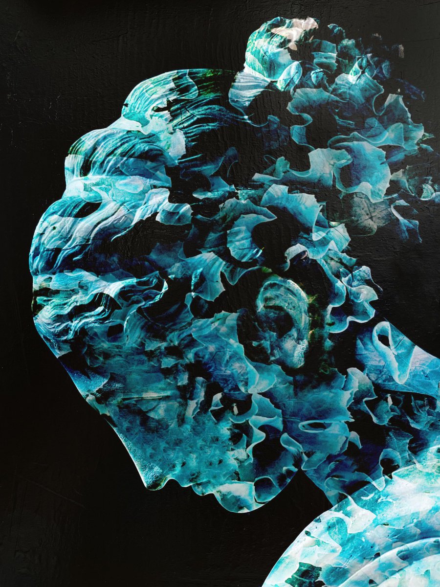 Impressionistic Portrait Acrylic Painting By Dario Moschetta, 55 X 75, Head 706 (Big), Original Artwork