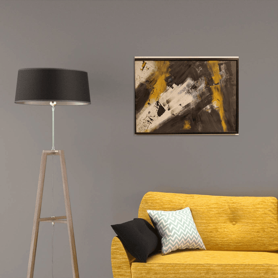 Black white and ocher