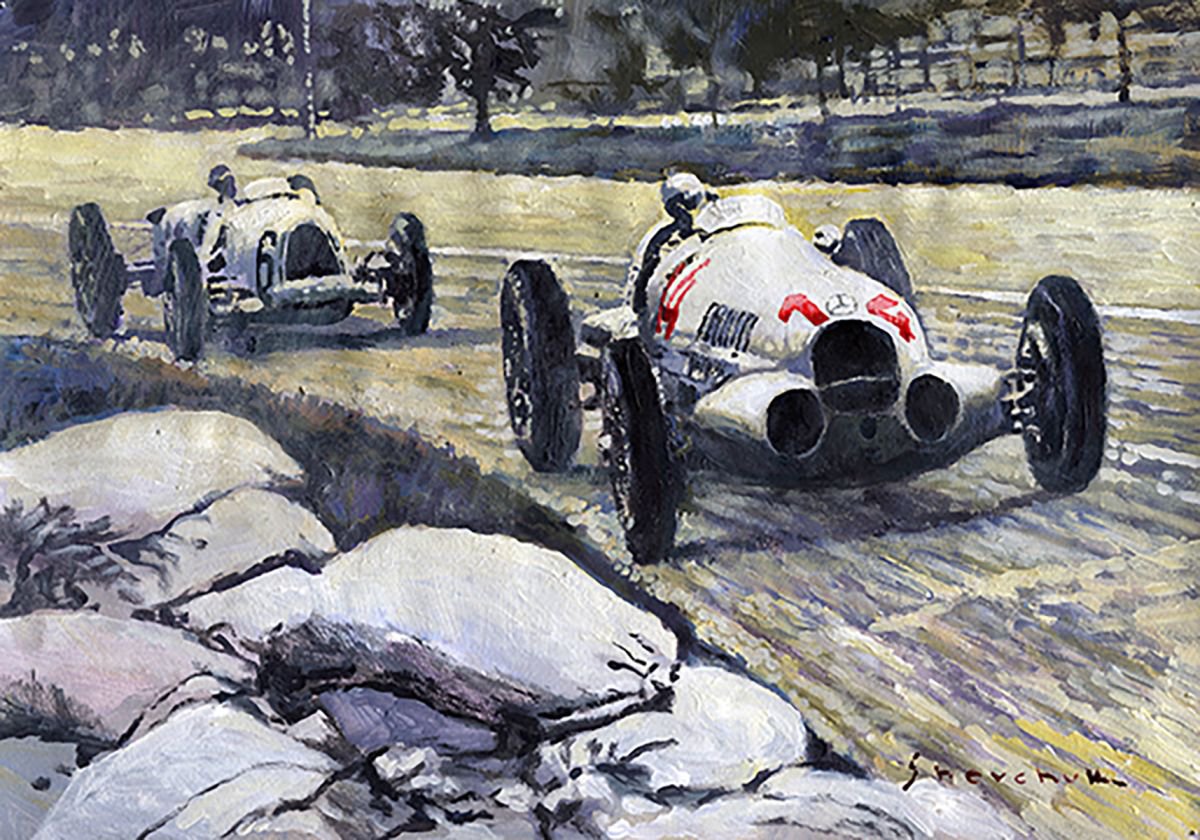 1937 Rudolf Caracciola winning Swiss GP W 125 by Yuriy Shevchuk