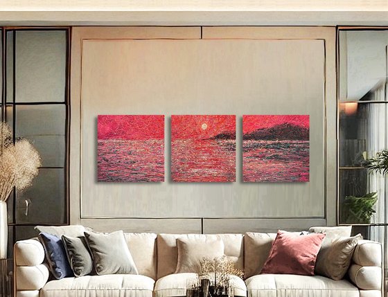 Scarlet Dreams- triptych