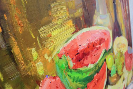 Still life with watermelon