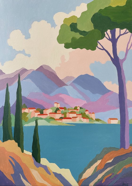 Pink and Violet Seascape