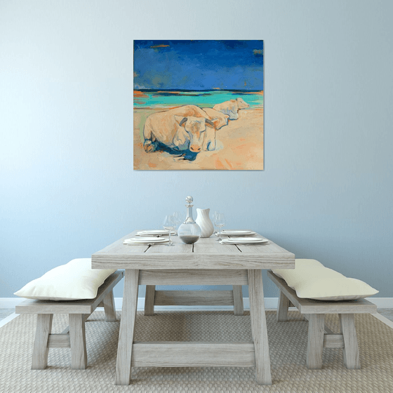 Cows on the beach