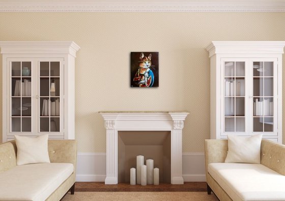 Cat with ermine . Best seller .