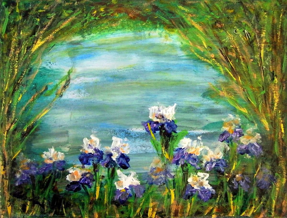 Flowers by Lake .. by Emilia Urbanikova