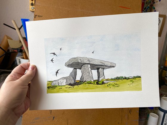 Swifts over Lanyon Quoit