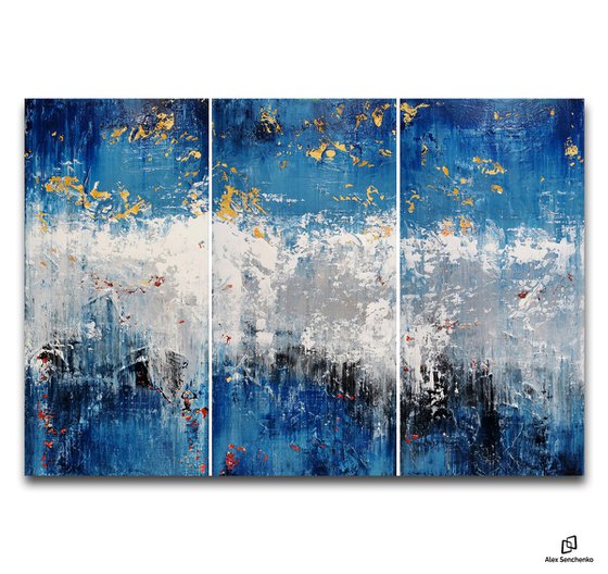 150x100cm. / Abstract triptych / Abstract 2148