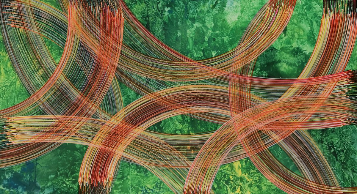 Abstract Acrylic Painting By Tingqun Zhang, 63 X 36", 2023.5.8, Original Artwork