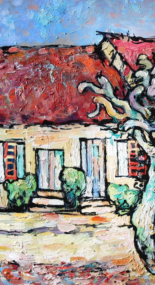 Plane trees in Provence.4. by Nikifor Swiristuhin