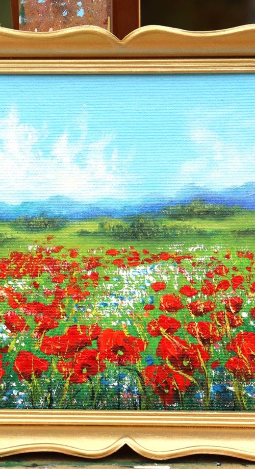 Poppy and wildflower field by Ludmilla Ukrow