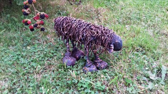 Blackberry Sheep Sculpture- sold- others available in the flock.