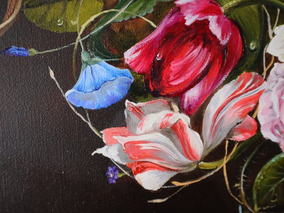 Flowers on Dark Background
