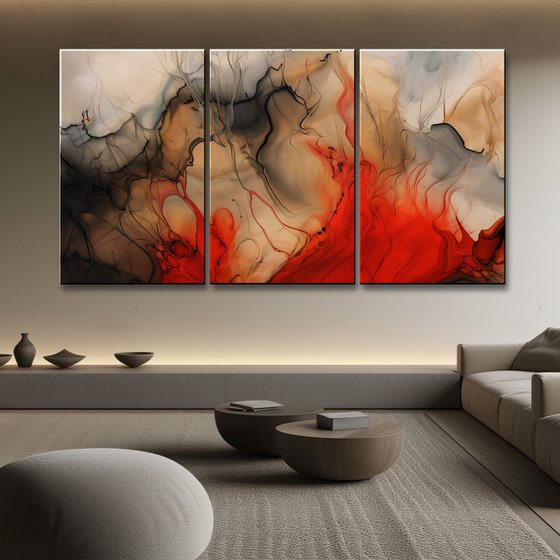 ABLAZE - Abstract Triptych