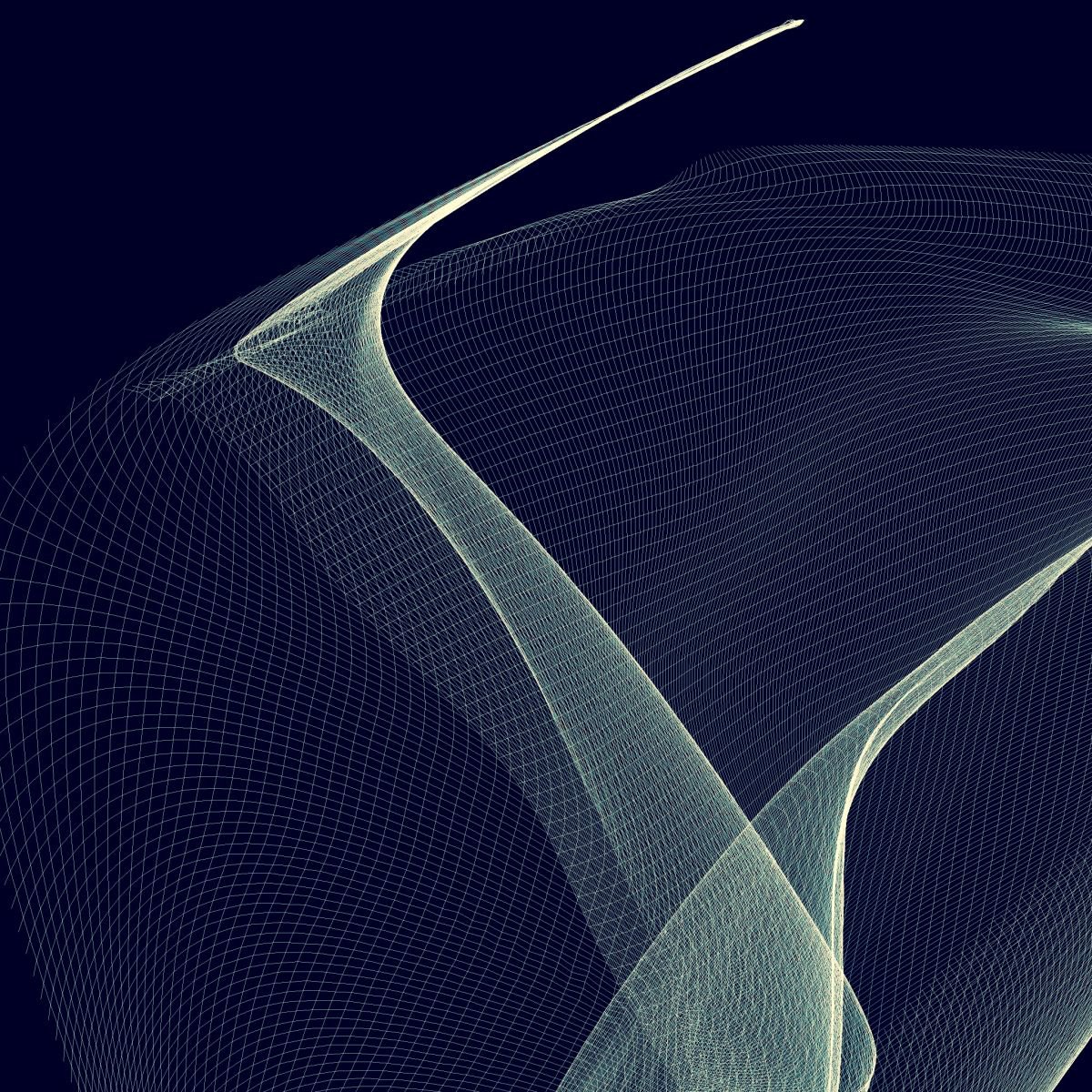 Abstract Print By Shabs Beigh, 20 X 20", Blue K & White, Original Artwork