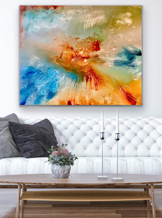 New Age Resurrection- large abstract - 120cm x 100cm